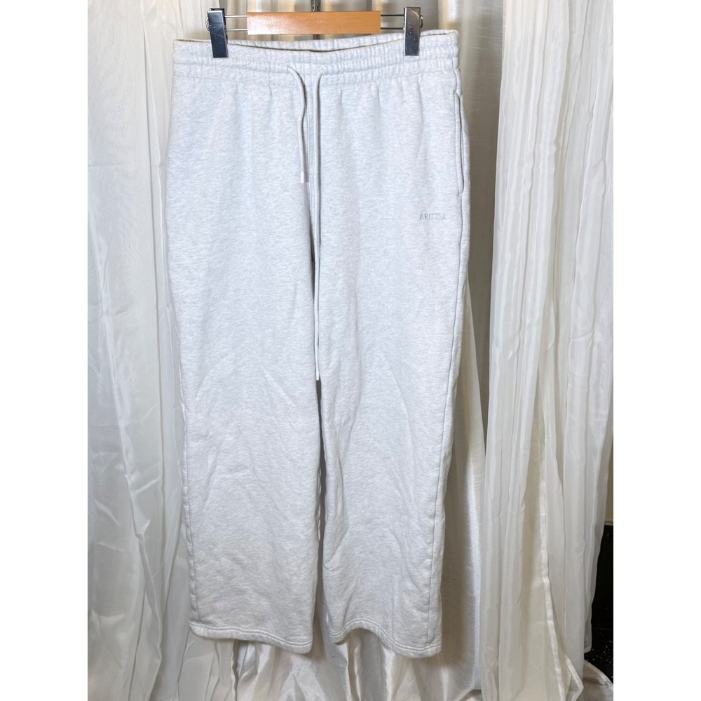 Aritzia Sweatpants Womens M Gray Sweatfleece Cozy Fleece Boyfriend Fit Wide Leg